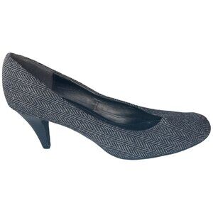 Liz Claiborne Flex Mid Heel Gray Black Dress Shoes Pumps Women's Size 8M